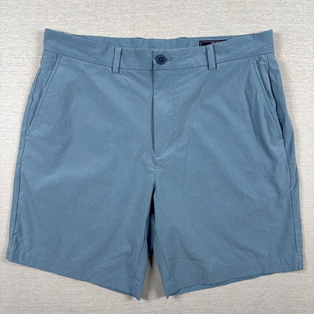 Vineyard Vines 8" Performance Breaker Shorts Mens Size 34 Blue Polyester Spandex
